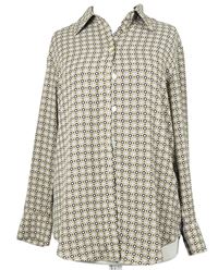 Dámká béžovo-černá vzorovaná halenka M&S