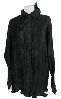 Nové - Dámská černá plisovaná halenka Alizaa 