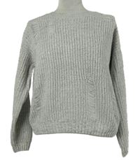 Dámský šedý svetr s prošoupáním Tally Weijl 