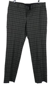Nové - Pánské šedé kostkované slim fit kalhoty Limehouse vel. 38R