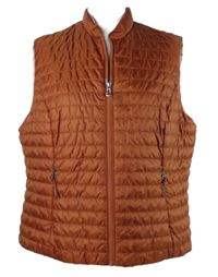 Dámská skořicová šusťáková lehce zateplená vesta Gerry Weber 