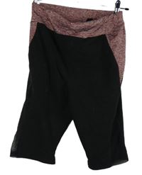 Dámské černo-vínové melírované sportovní capri legíny Shein 