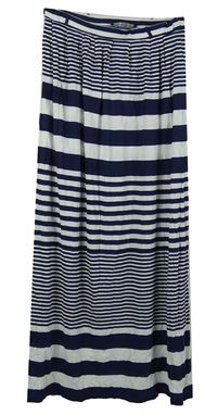 Dámská tmavomodro-bílá pruhovaná dlouhá sukně Atmosphere 