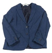 Tmavomodré melírované slavnostní sako H&M