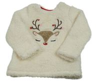 Smetanová huňatá mikina se sobem Primark