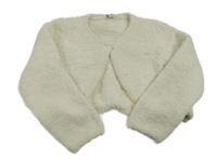 Smetanové chlupaté svetrové bolerko Tu