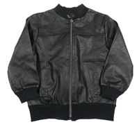 Černá koženková bunda