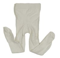 Bílé kárované punčocháče Topomini