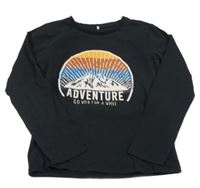 Černé triko s potiskem Name it