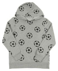 Světlešedá mikina s míči a kapucí H&M