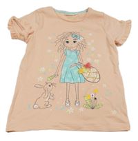 Světlemodré tričko s dívkou kids