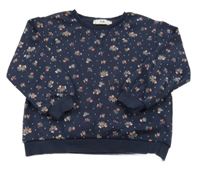 Tmavomodrá květinová mikina C&A