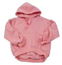 Světlerůžová mikina s kapucí