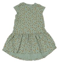 Modro-šedé bavlněné šaty s květinami Name it