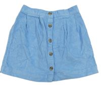 Světlemodrá manšestrová sukně s knoflíky H&M