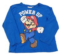 Modré triko s Mariem nintendo