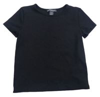 Černé žebrované tričko Primark