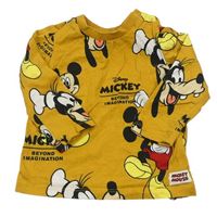 Hořčicové triko s Mickeym Disney