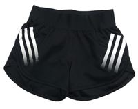 Černé sportovní kraťasy s pruhy zn. Adidas
