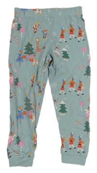 Světlemodrošedé pyžamové kalhoty s louskáčky M&S