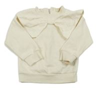 Smetanová mikina s madeirovou mašlí River Island