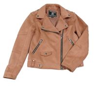 Růžová semišová bunda C&A