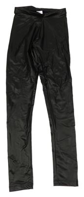 Černé koženkové legíny Zara