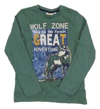 Khaki triko s potiskem 