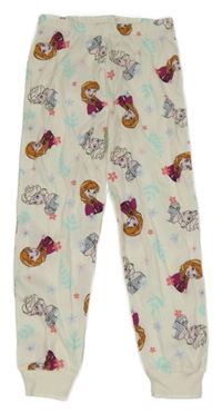 Smetanové pyžamové kalhoty - Ledové království Primark