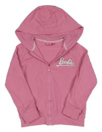 Růžová propínací mikina s kapucí - Barbie