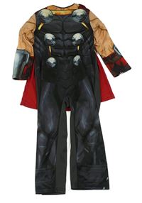 Kostým - Šedo-béžový overal + plášť - Thor 