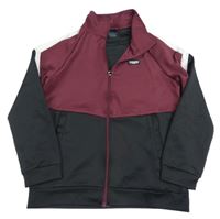 Černo-růžovo-bílá propínací sportovní mikina Primark
