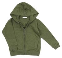 Nové - Khaki propínací mikina s kapucí M&S