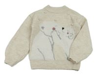 Smetanový svetr s medvídky Primark