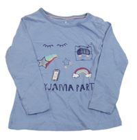Světlemodré pyžamové triko s potiskem Lupilu 