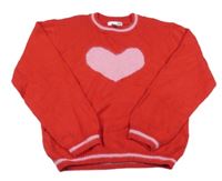 Červený svetr se srdíčkem H&M