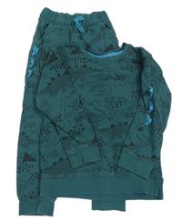 2set - Petrolejová mikina + tepláky s dinosaury Mothercare 