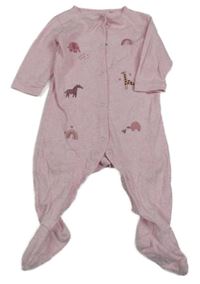 Růžový overal se zvířátky Next 