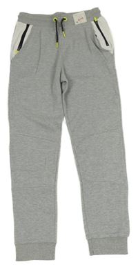 Nové - Šedo-bílé tepláky F&F