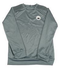 Šedá sportovní mikina s nášivkou Peacocks