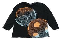 Černé triko s míči LC Waikiki 