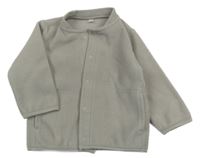 Béžová fleecová propínací mikina 