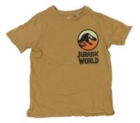 Béžové tričko s dinosaurem - Jurský svět