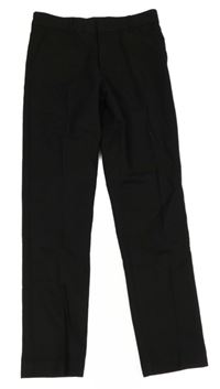 Černé společenské slim kalhoty s puky George 