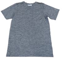 Šedé melírované funkční sportovní tričko s kapsou Columbia