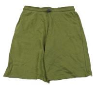 Olivové teplákové kraťasy H&M