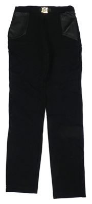 Černé legíny s koženkou River Island