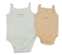 2x - Broskvové + bílé body s nápisem 