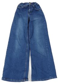 Tmavomodré lehké wide leg rifle H&M