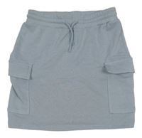 Světlemodrá tepláková cargo sukně H&M